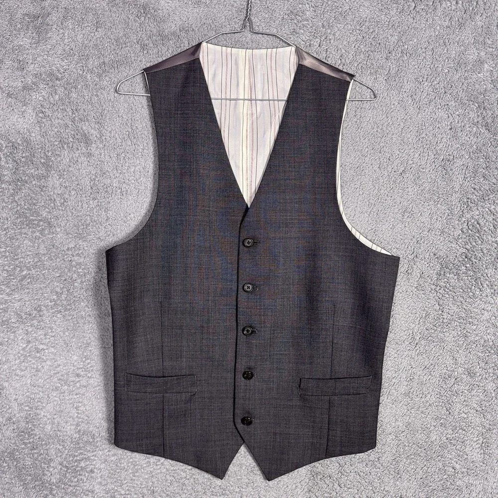 Ralph Lauren Suit Men 40L 32x32 Wool 3 Piece Jacket Vest Waistcoat Pant Set